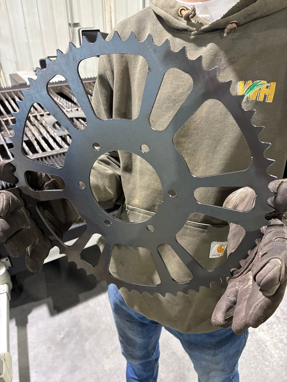 Large laser-cut sprocket