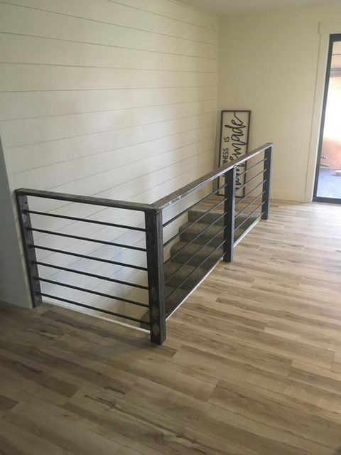 Interior horizontal-bar handrails